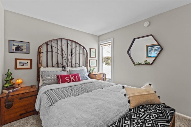 bedroom with carpet floors