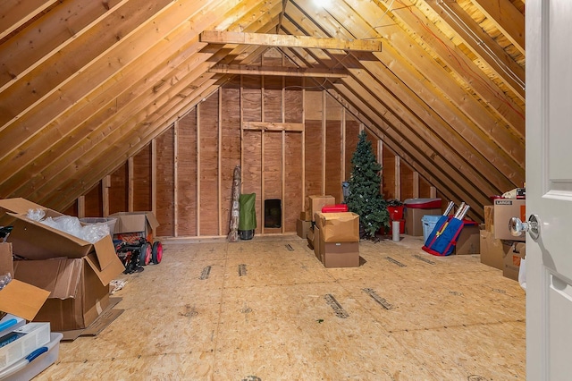 view of attic