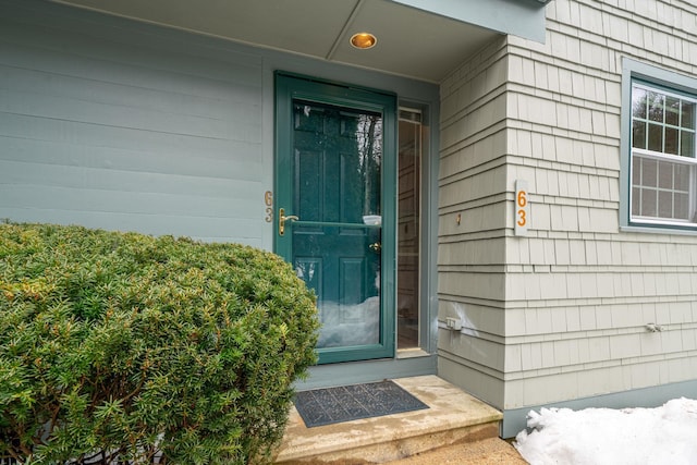 view of doorway to property