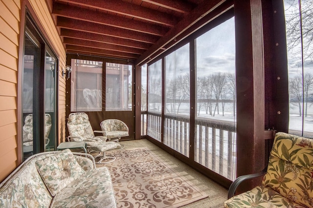 sunroom / solarium with plenty of natural light