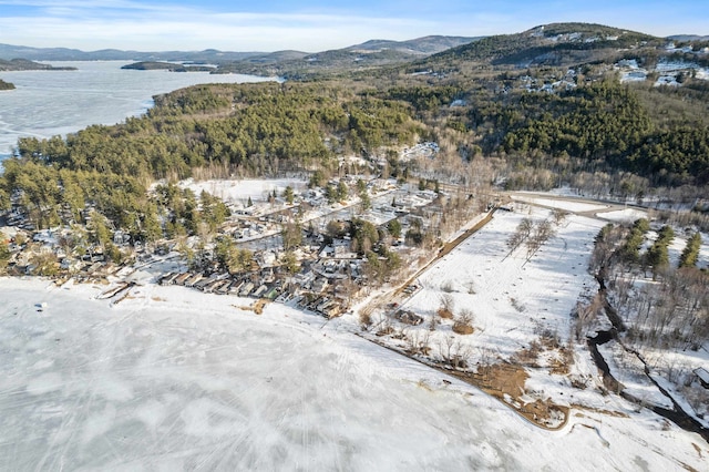 aerial view featuring a mountain view