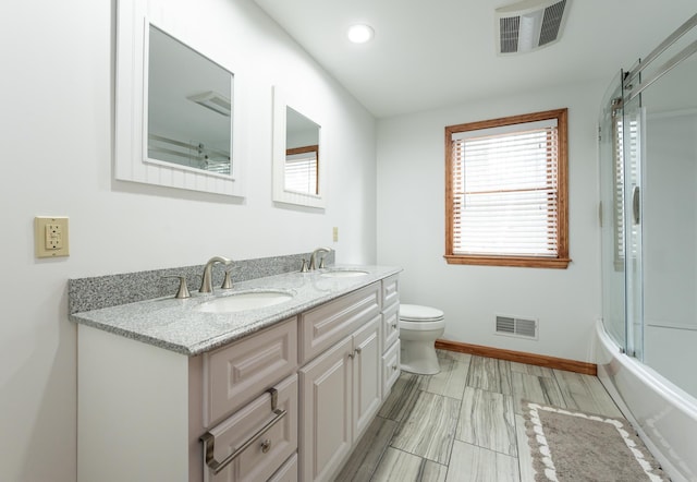 39 Birch Glen Dr, Bennington, NH 03442 - full bathroom with toilet, visible vents, and a sink