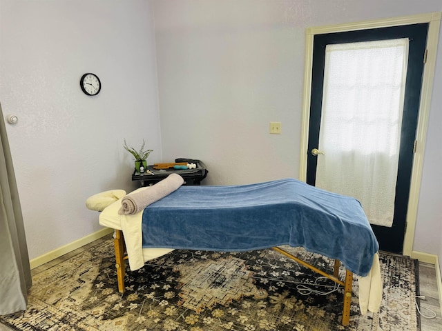 bedroom with baseboards