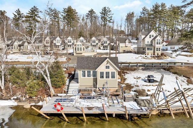 109 Weirs Blvd Unit 5, Laconia, NH 03246 - dock featuring a residential view and a water view