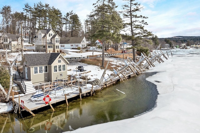 109 Weirs Blvd Unit 5, Laconia, NH 03246 - dock featuring a residential view and a water view