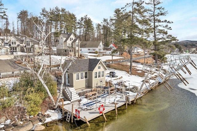 109 Weirs Blvd Unit 5, Laconia, NH 03246 - dock area featuring a residential view and a water view