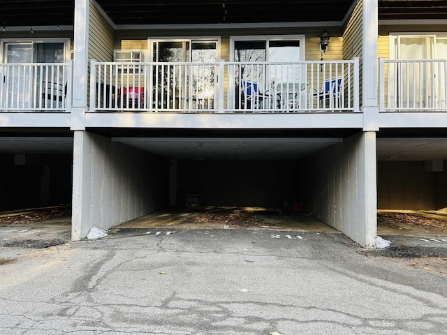 exterior space featuring a carport