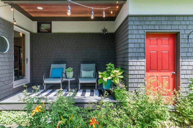 exterior space with covered porch