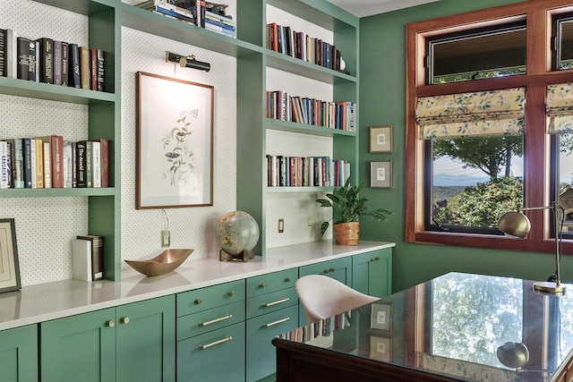 view of home office
