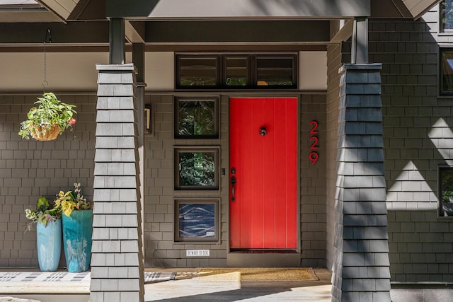 view of doorway to property