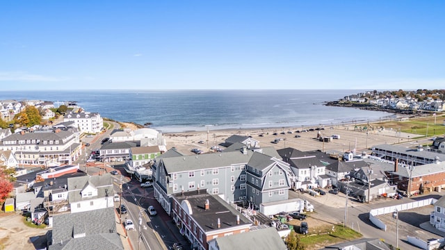 aerial view with a water view and a residential view