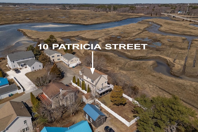 bird's eye view with a residential view