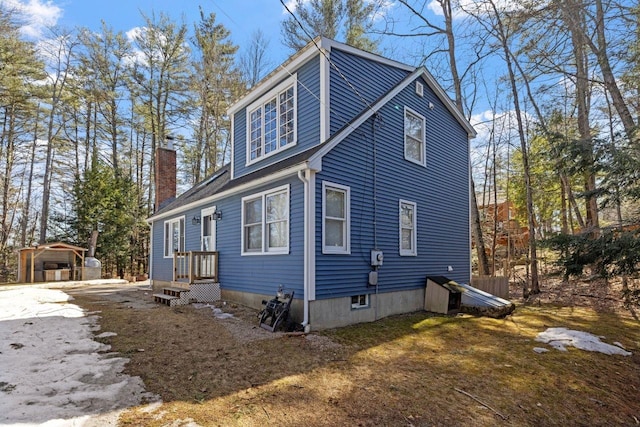 9 Sands Ter, Barnstead, NH 03225 - view of side of property featuring a chimney