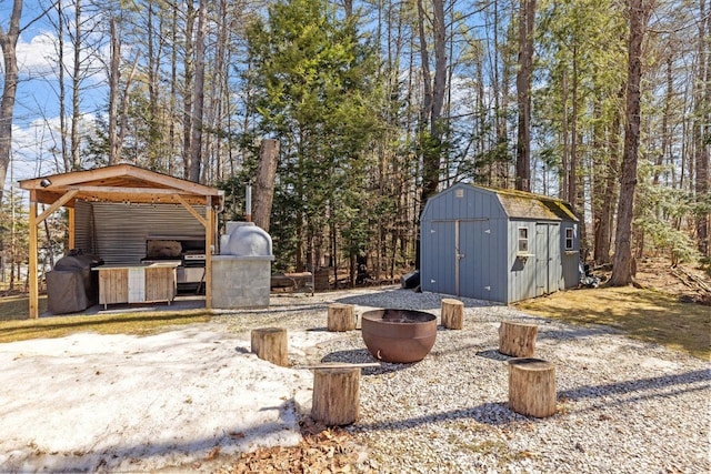 9 Sands Ter, Barnstead, NH 03225 - view of patio featuring area for grilling and a gazebo