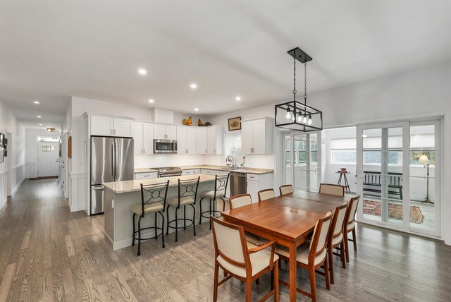 7 John Hardie Way, Chichester, NH 03234 - dining space with wood finished floors and recessed lighting