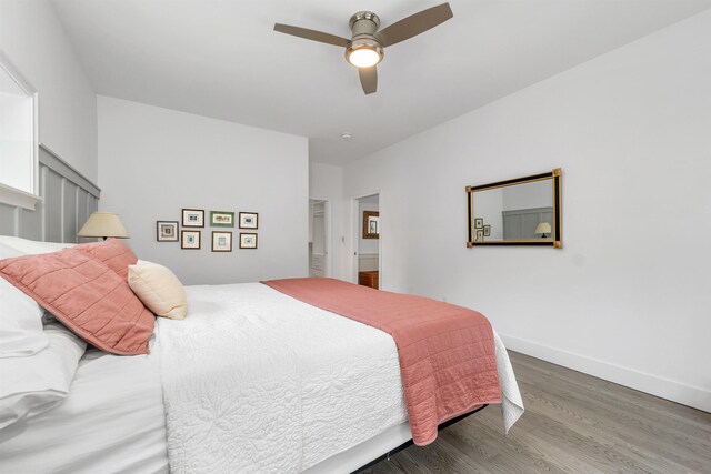 7 John Hardie Way, Chichester, NH 03234 - bedroom featuring baseboards, ceiling fan, and wood finished floors