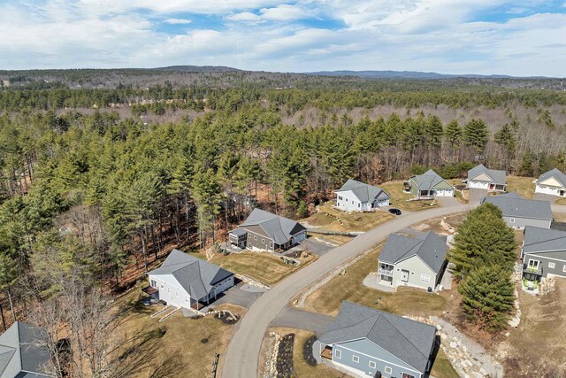 7 John Hardie Way, Chichester, NH 03234 - birds eye view of property with a wooded view and a residential view