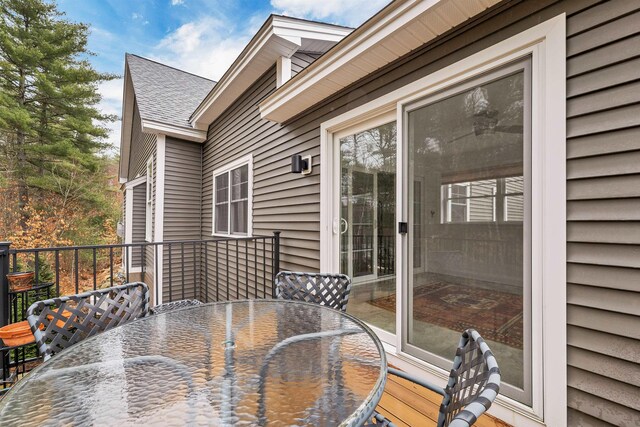7 John Hardie Way, Chichester, NH 03234 - wooden deck with outdoor dining space