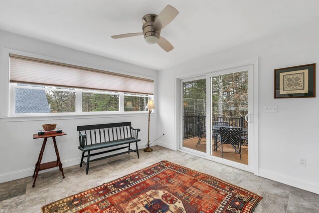 7 John Hardie Way, Chichester, NH 03234 - sitting room featuring baseboards and ceiling fan