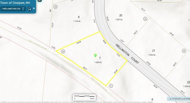 7 Wellington Ct, Ossipee, NH 03864 - parcel map