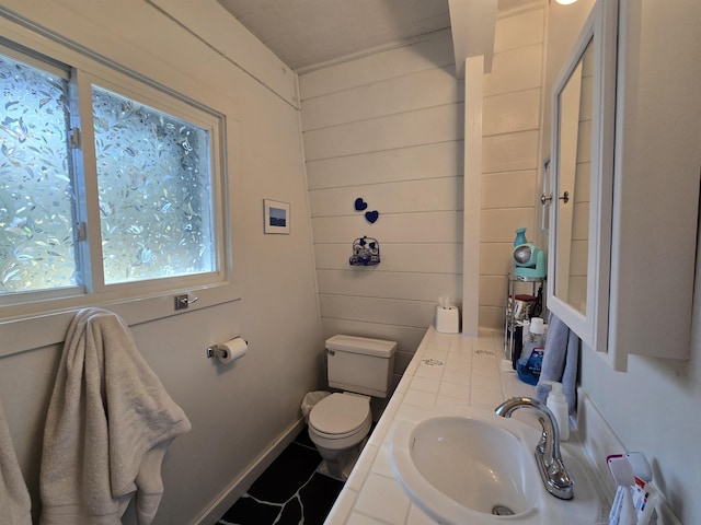 bathroom featuring toilet and vanity