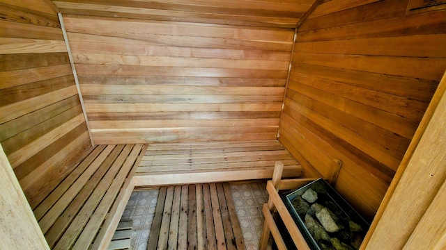 view of sauna