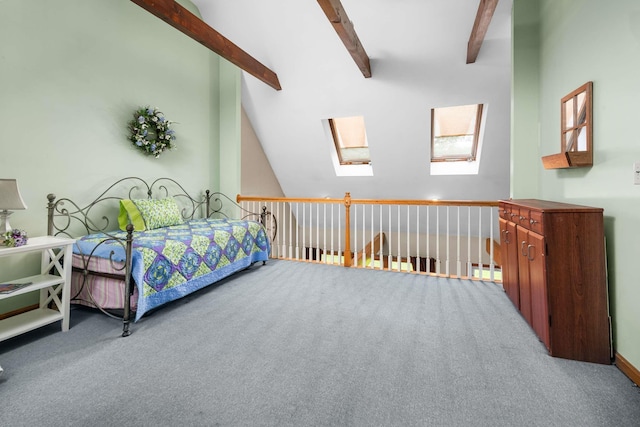 13 Ocean Circuit Dr, York, ME 03902 - bedroom with vaulted ceiling with skylight and carpet