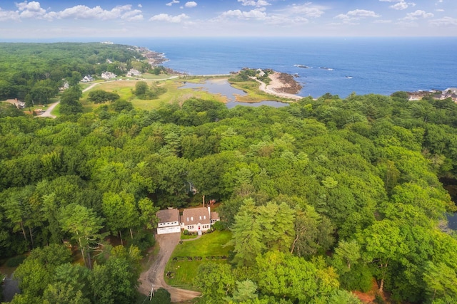 13 Ocean Circuit Dr, York, ME 03902 - birds eye view of property with a water view and a wooded view
