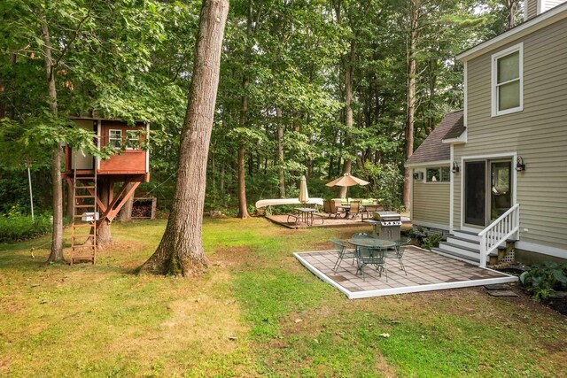 13 Ocean Circuit Dr, York, ME 03902 - view of yard featuring stairs, a patio area, and entry steps