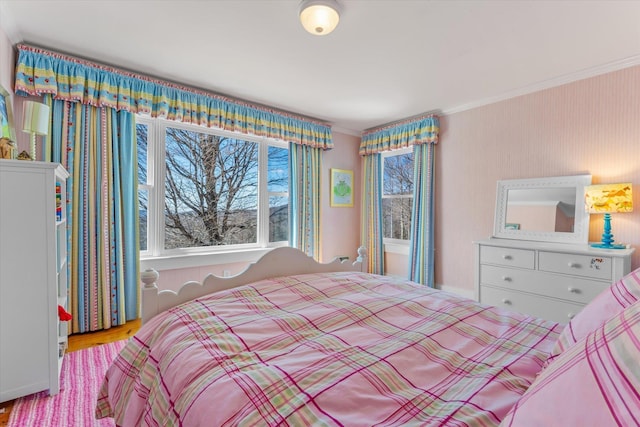 444 Tin Shanty Rd, Shrewsbury, VT 05738 - bedroom with wood finished floors and ornamental molding