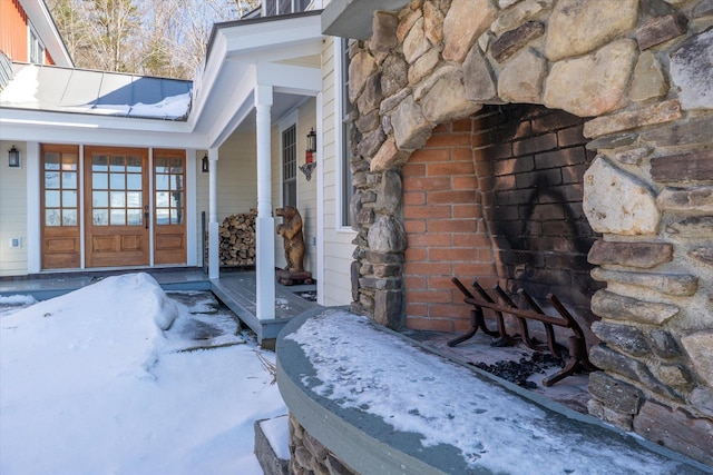 444 Tin Shanty Rd, Shrewsbury, VT 05738 - view of exterior entry featuring stone siding