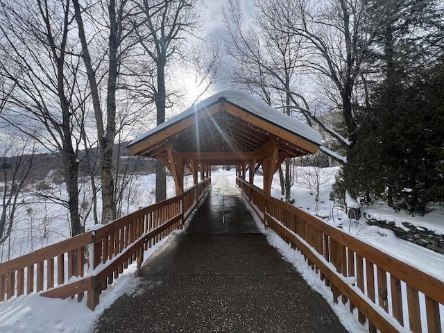 dock area with a gazebo