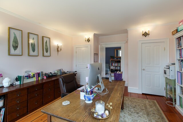 14 Adams Landing Rd, Grand Isle, VT 05458 - dining area with baseboards, wood finished floors, and ornamental molding