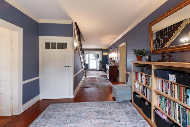 14 Adams Landing Rd, Grand Isle, VT 05458 - foyer featuring hardwood / wood-style floors and crown molding