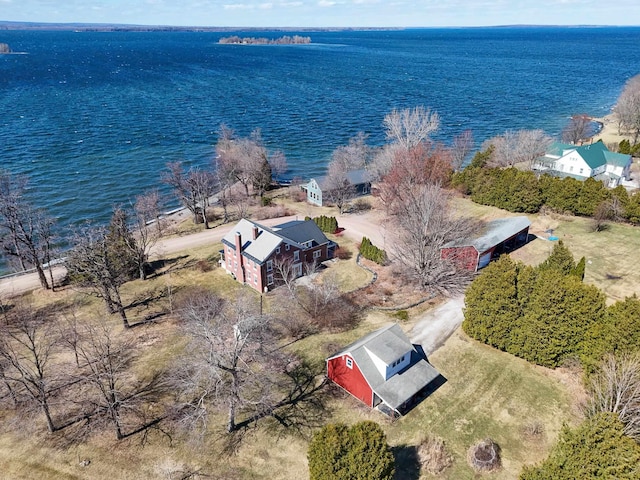 14 Adams Landing Rd, Grand Isle, VT 05458 - birds eye view of property featuring a water view