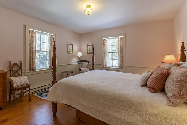 bedroom with wood finished floors