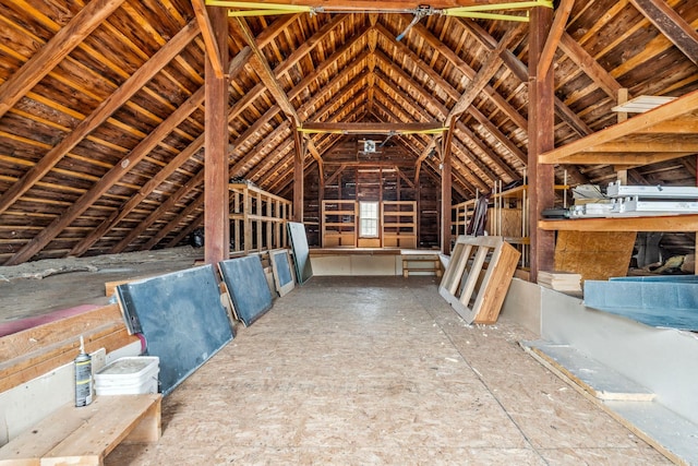 view of attic