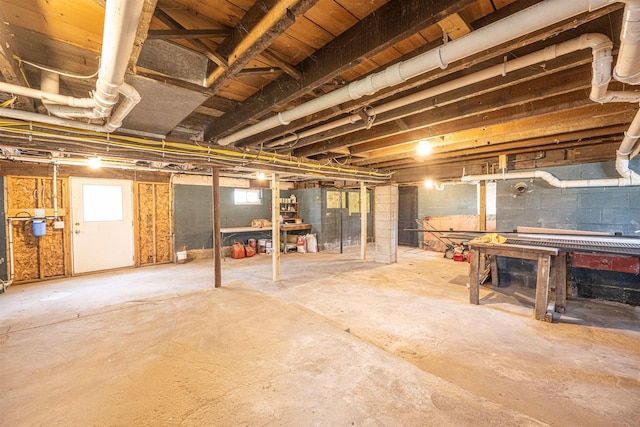 view of basement