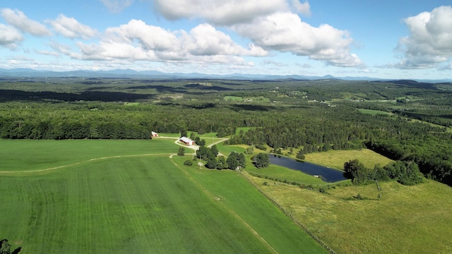 849 Mount Bess Rd, Charleston, VT 05872 - aerial view with a view of trees and a mountain view