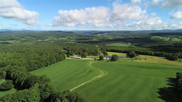 849 Mount Bess Rd, Charleston, VT 05872 - bird's eye view with a wooded view and a mountain view