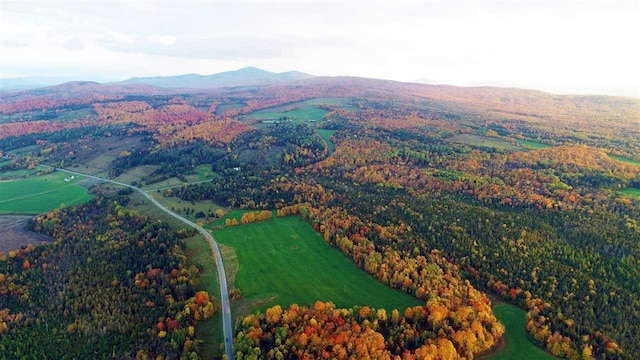 849 Mount Bess Rd, Charleston, VT 05872 - drone / aerial view featuring a wooded view and a mountain view