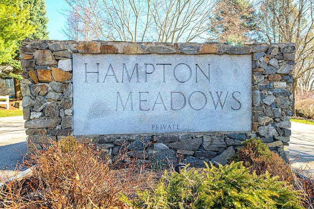view of community sign