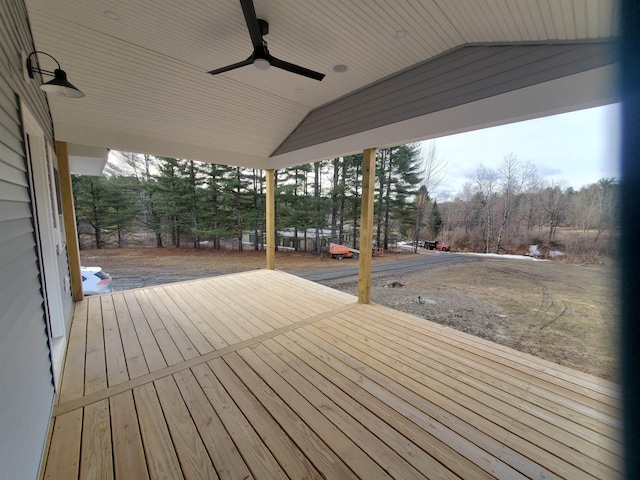 1761 US Route 2, East Montpelier, VT 05651 - wooden terrace with ceiling fan