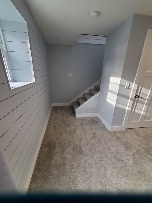 1761 US Route 2, East Montpelier, VT 05651 - interior space with wooden walls, baseboards, and carpet floors