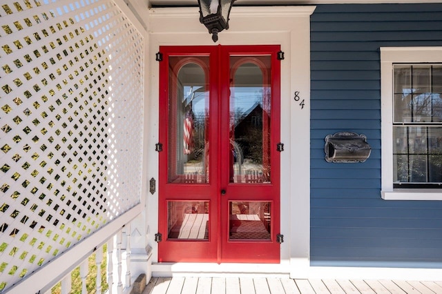 view of exterior entry
