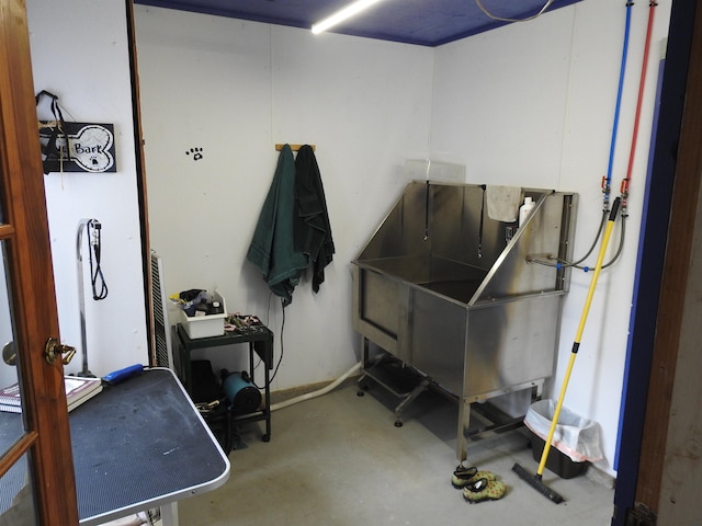 misc room featuring concrete floors