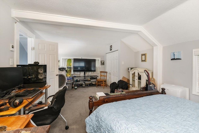 117A Chases Grove Rd, Derry, NH 03038 - carpeted bedroom with vaulted ceiling with beams