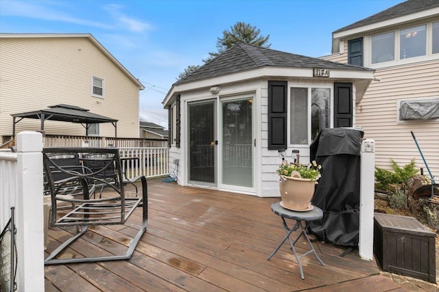 117A Chases Grove Rd, Derry, NH 03038 - wooden deck featuring grilling area