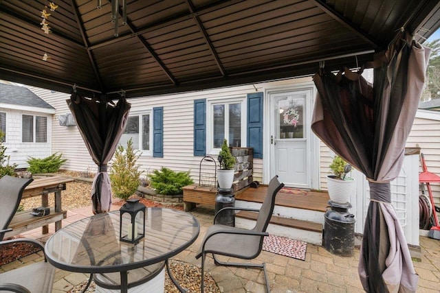 117A Chases Grove Rd, Derry, NH 03038 - view of patio / terrace featuring outdoor dining space and a gazebo