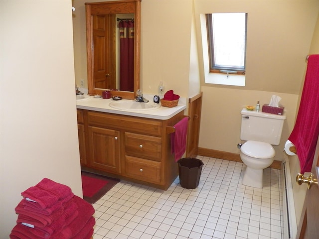 168 Bolton Rd, Winchester, NH 03470 - bathroom with toilet, tile patterned flooring, and vanity